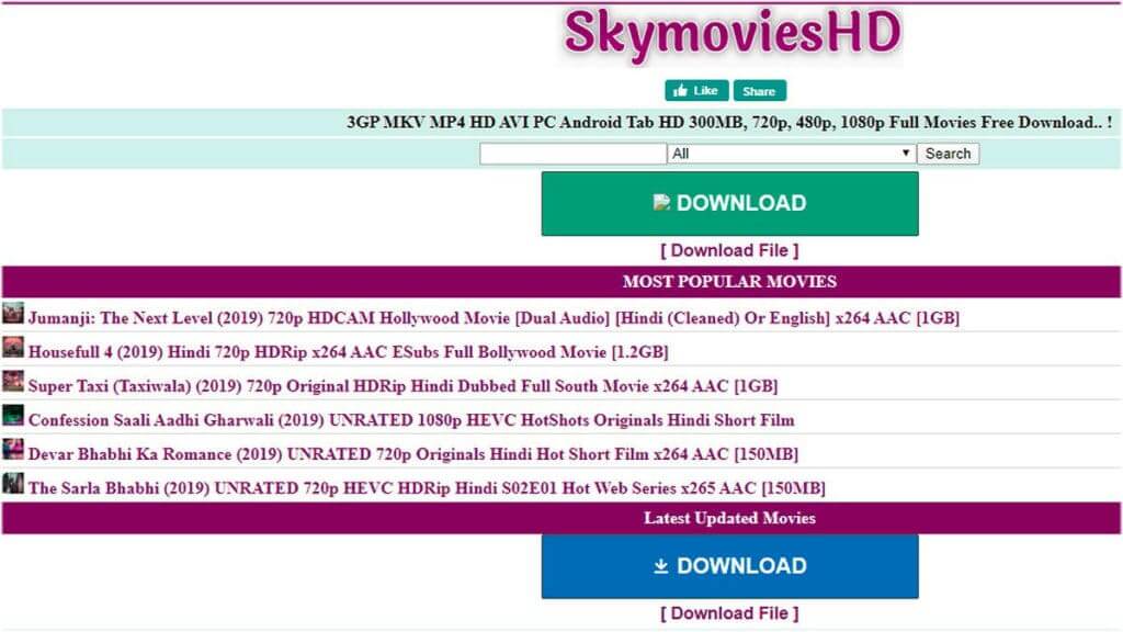 Is downloading movies from Skymovies 2020 valid?