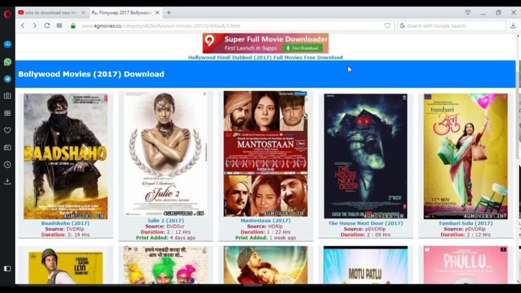 4gmovies 2020: Download Free Bollywood and Hollywood Movies