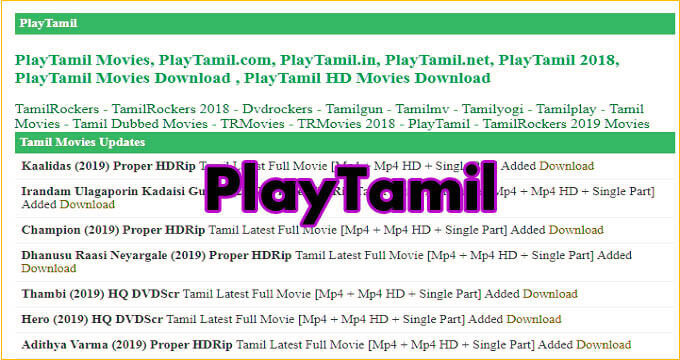 Playtamil 2020: Watch Bollywood Movies Online Download Latest Hindi Dubbed Movies from Playtamil