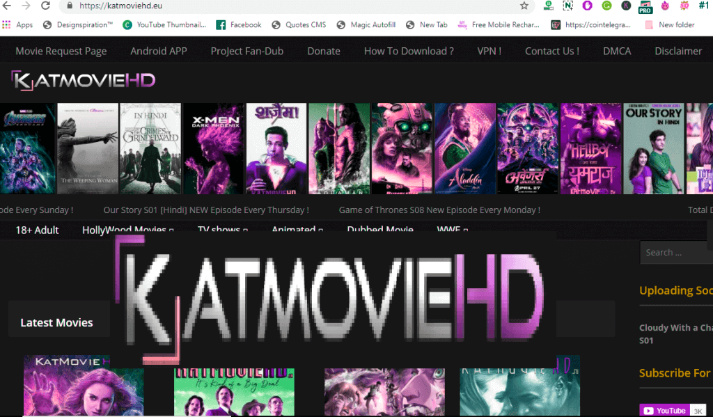 KatMovieHD 2020 Live Link: Download Bollywood, Hollywood HD Movies