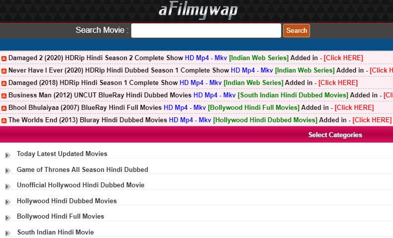 AFilmywap 2022: Bollywood, Hollywood, South Movie Download, ,  , 2021